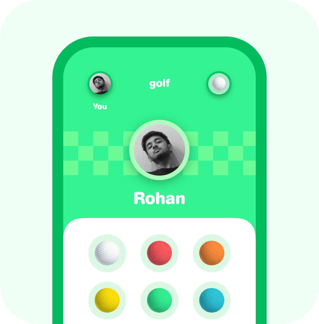 Pick your golf ball and customize your color